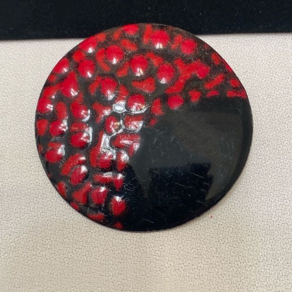 Vintage Abstract Enamel And Metal Brooch Or Pin - Picture 7 of 11